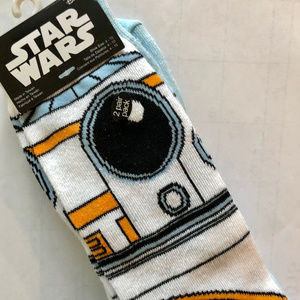 Women's Disney Star Wars BB-8 Socks 2-Pack NWT